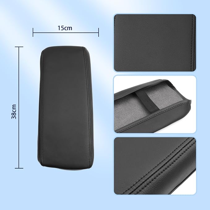 2023 2024 2025 2026 Prius Center Console Cover for Toyota Prius (LE/XLE/Limited/Nightshade Edition), Waterproof&Comfy Leather Armrest Cover 2026 2025 Prius Accessories (Leather)