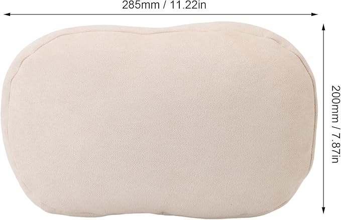 Yosoo Health Gear Car Neck Rest Cushion Headrest Pillow Lumbar Support Pillow 2 in 1 Ergonomic Pebbles Shaped Cotton Removable Soft Back Cushion for Office Chair Car Seat