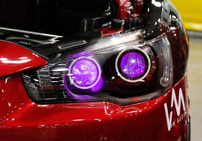 iJDMTOY Purple/Violet 15-SMD LED Accent Ambient Lighting Kit Compatible with Car Motorcycle Projector Lens Demon Eye Retrofit