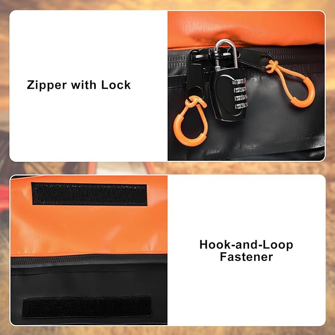 Mupera 21 Cubic Ft Car Roof Cargo Carrier, Waterproof Rooftop Cargo Carrier with Strip Includes Anti-Slip Mat, 6 Door Hooks & Combination Lock for All Vehicles with/Without Roof Rack