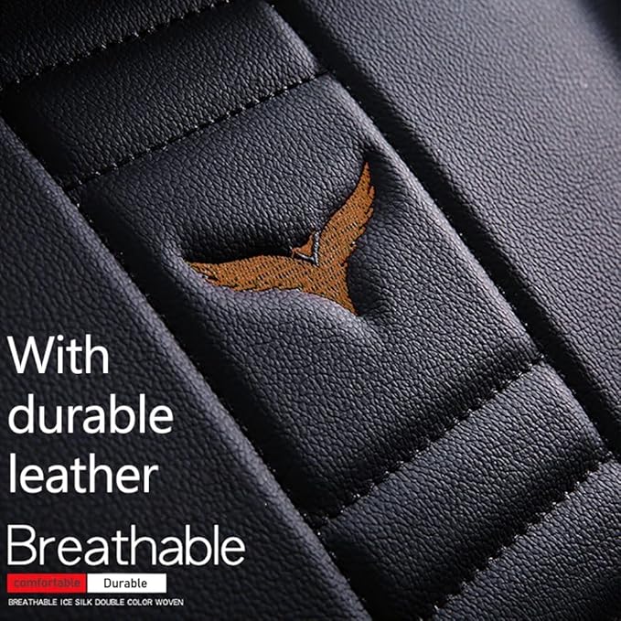 for Toyota RAV4 2008-2025 Car Seat Covers, Full Coverage Customized Seat Covers Premium Leather Waterproof Stain-Resistant Easy to Install (Front Set with Pillows, Black&Coffee)