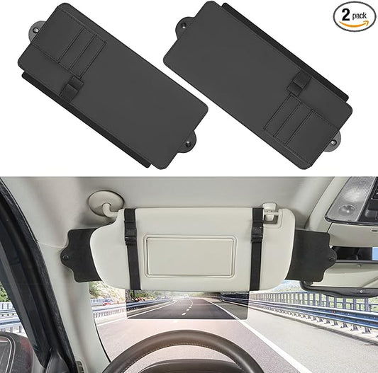 JOYTUTUS Polarized Sun Visor Extender for Car Sunshade Visor Extension, Adjustable Sun Visor Extender Anti-Glare, Safe Driving, Sun Visor for Car (2 Pack)