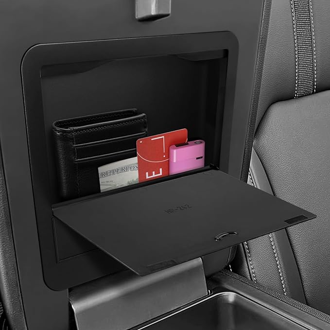 YOJOJOCO 2PCS Center Console Organizer Compatible with Honda 2023-2025 2026 Pilot ＆ 2024-2026 Ridgeline ＆ 2024-2026 Passport Accessories Armrest Hidden Secondary Storage Box Handrail Platform Storage
