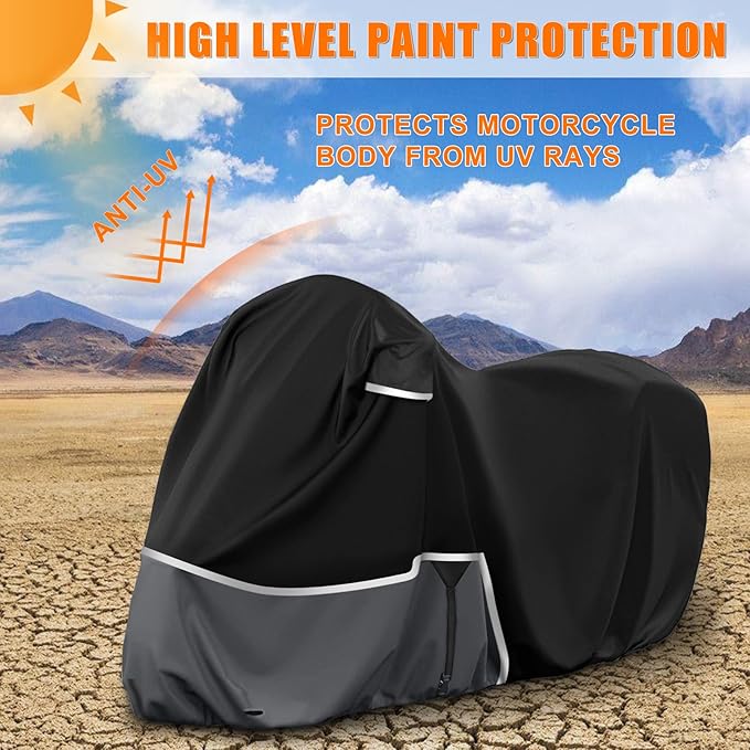 Waterproof Motorcycle Cover Replace for Indian Roadmaster/Pursuit, 420D Oxford Cloth Customized Motorcycle Cover for Snow Rain Dust Protection (Roadmaster)