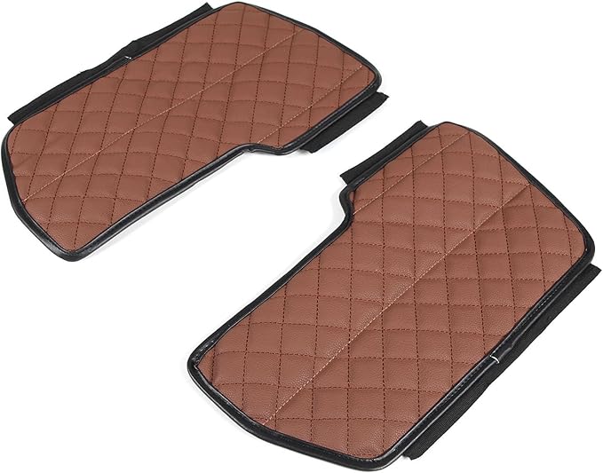 2PCS Center Console Armrest Cover for Toyot@ Tundra 2022-2025 /Sequoia 2023-2025 Accessories, Leather Front Seat Armrest Box Cushion Protector Waterproof Anti-Scratch (Left-Hand Drive)