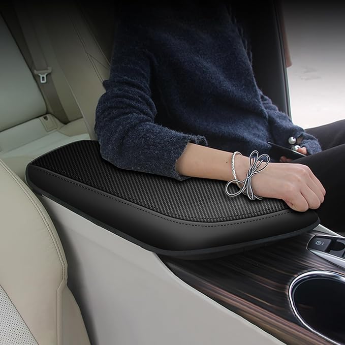 AOMSAZTO Carbon Fiber Armrest Covers for 2018-2024 Toyota Camry,Including L, LE, SE, XLE, XSE in regular, hybrid, V6, TRD.