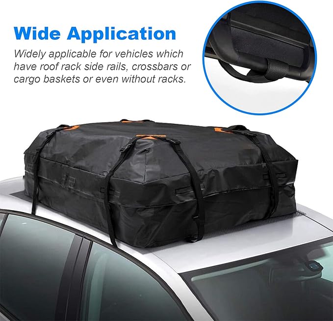 Shkalacar Car Roof Bag Rooftop top Cargo Carrier Bag, Roof Cargo Carrier 425L Universal Luggage Bag Storage Cube Bag for Travel Camping