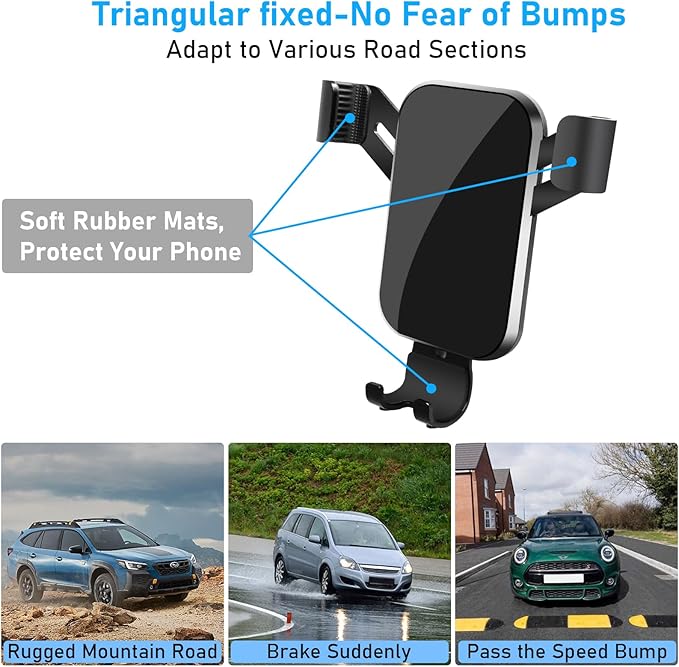 Compatible with Honda Accord Phone Mount 2018 2019 2020 2021 2022,10th Gen Accord Phone Holder for 8 inch Navigation Screen,Accord Cell Phone Holder 360 Degree Rotation Mounted Anti-Shake,black