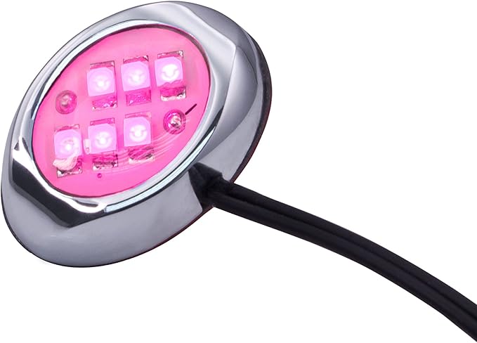 Oznium LED Modules (Round Chrome, Pink LED)