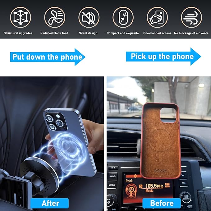 Compatible with Honda Accord Phone Holer Mount 2018-2022 for Hazard Light Slot,10th Gen Accord Air Vent Phone Holder Anti-Shake,Cell Phone Holder Mount-360 Degree Rotation Accord Phone Stand