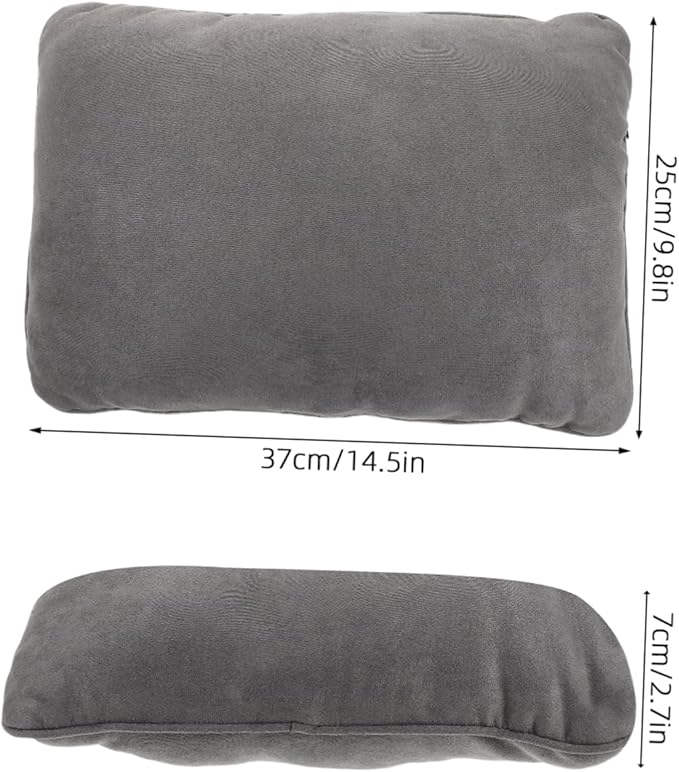 Ergonomic Car Seat Cushion for Driving Comfort PP Cotton Lumbar Support Pillow for Office and Car Stylish Grey Back Cushion Reduces Lower Back Easy Installation
