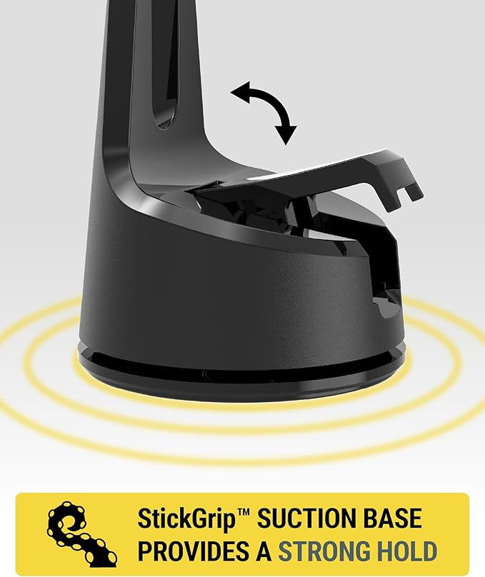 Scosche MagicMount Charge Pro Qi2 Fast Wireless Charging MagSafe Car Mount Charger, 15W Magnetic Cell Phone Holder for Car Dashboard/Windshield Compatible with iPhone 16/15/14/13/12 Pro Max Plus, S25