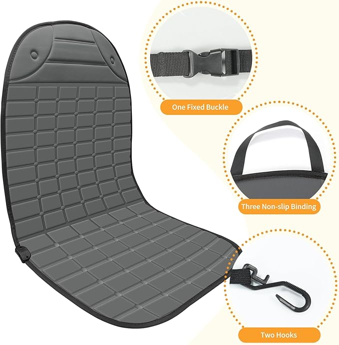 ILLUMINEW Seat Cushion Winter Cover for Full Back and Seat Grey