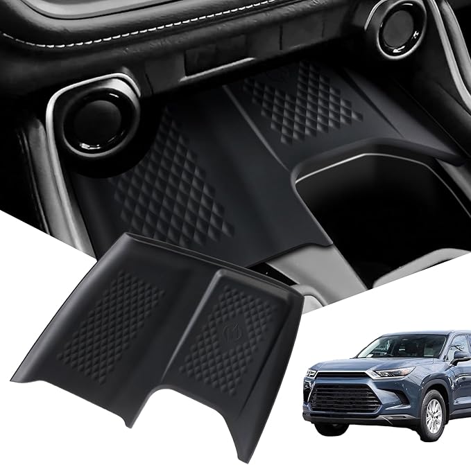 Upgraded Wireless Charger Mat, Compatible with Toyota Grand Highlander 2024-2026 Silicone Anti-Slip Charging Mat Secure Phone Placement & Wireless Power Hub