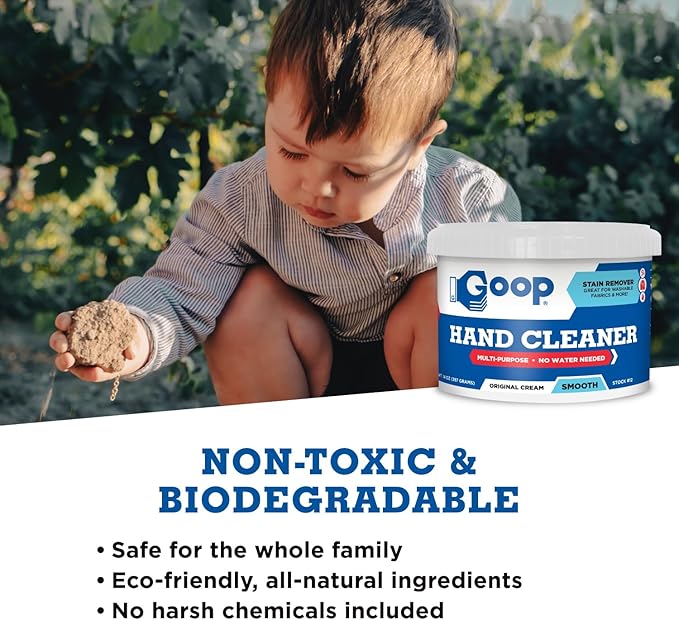 GOOP Original Multi-Purpose Waterless Hand Cleaner and Stain Remover - 14 oz Can (Pack of 3)