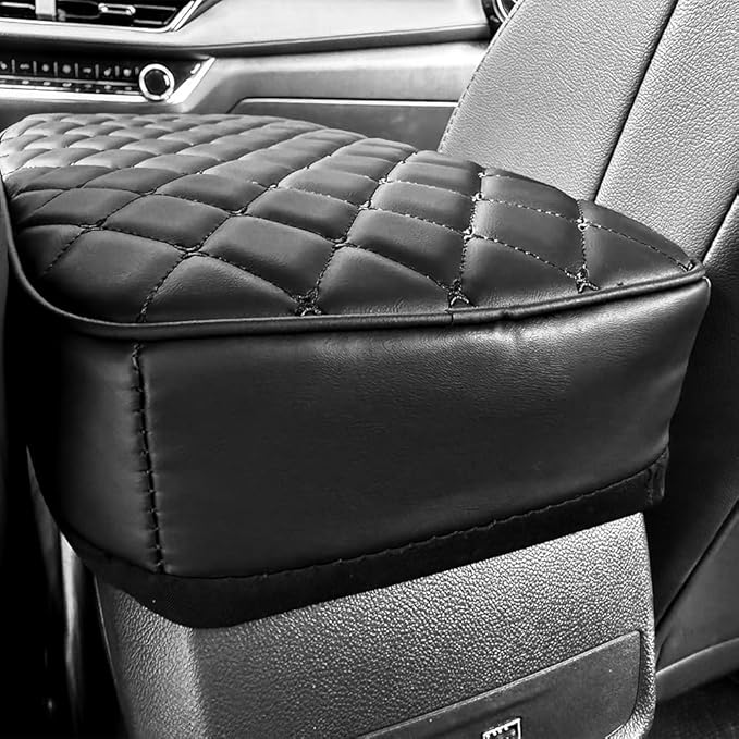 Car Armrest Cushion Cover Compatible with Chevy Equinox 2025 2026 Accessories, Center Console Armrest Pad(Black)