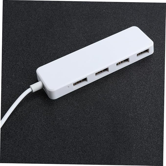 OSALADI 3pcs High- USB Hub Adapter Multi-Device USB Splitter for Laptops and Supports OTG White Play Design Compatible Car and Wall Chargers