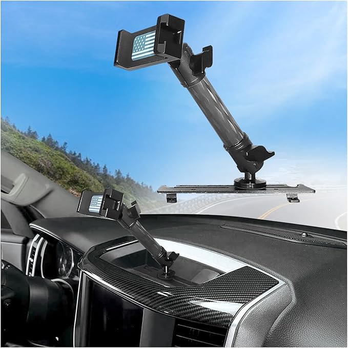WXRYLYN 2018 RAM Dash Mount Phone Holder for 2013-2018 Truck Ram 1500 2500 3500 Metal Dash Platform Phone Mount Phone Holder R am Cell Phone Mount