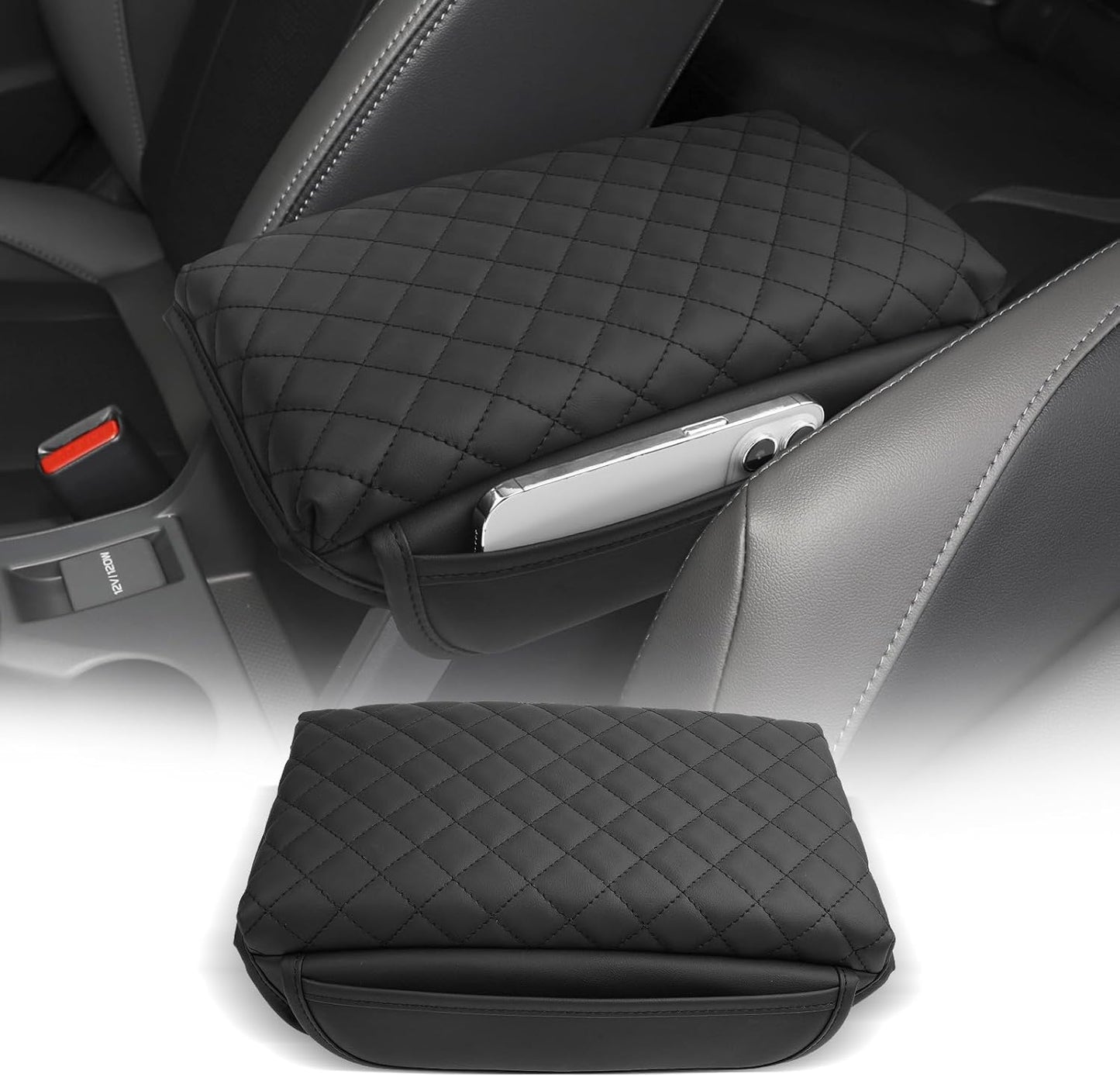 CDEFG for Subaru Impreza 2024-2025 Center Console Cover Armrest Box Cover for Impreza (Base, Sport, RS) 2024 2025 Accessories Console Arm Rest Protector Thickened with Side Pocket