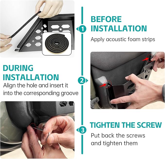 Rear Door Pocket Cup Holder Organizer Compatible with 2007-2018 Jeep Wangler JK JKU Rubicon Sahara Accessories, Metal Door Side Insert Storage Box Expansion Accessories Replace Sagging Net
