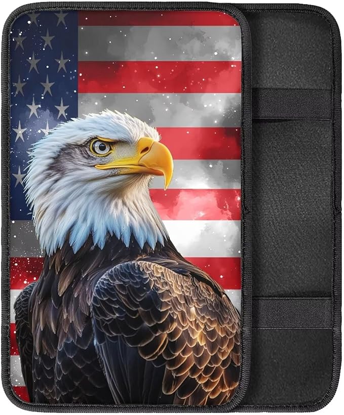Egale Print Auto Armrest Box Cover Car Arm Rest Seat Storage Box Mat Arm Rest Cushion Pads Dog & Cat Paws Protector Universal Fit for SUV/Truck/Vehicle