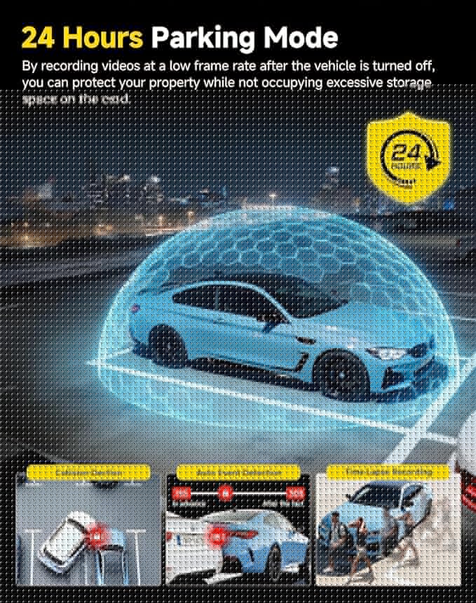 Dash Camera Front and Inside,Dashcams for Cars with IR Night Vision Loop Recording G-Sensor 24Hr Parking (1080 P Front and Inside)