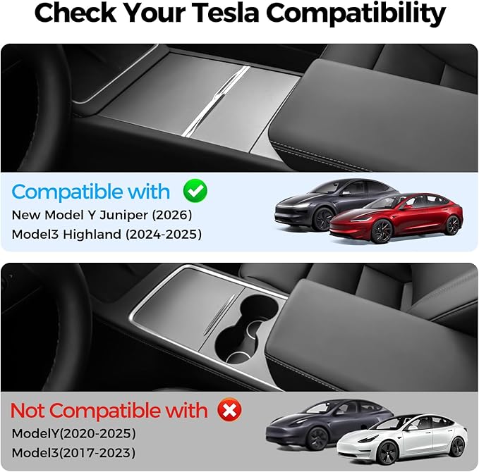 Upgrade 65W USB Charger Hub for Tesla Model 3 Highland 2024-2025 & New Model Y Juniper 2026 Accessories, 4-Port Retractable Phone Charger USB Hub – Center Console