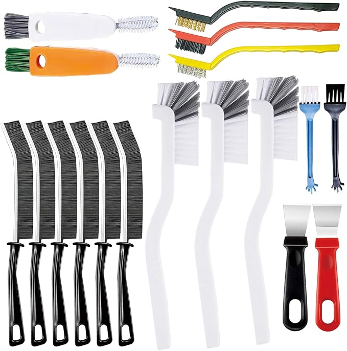 18Pcs Crevice Gap Cleaning Brush,Door Window Track Groove Corner Crevice Cleaning Brushes for Cleaning Window Grooves, Bathroom, Toilet Corner, Kitchen, Faucet, Sink(18PCS)