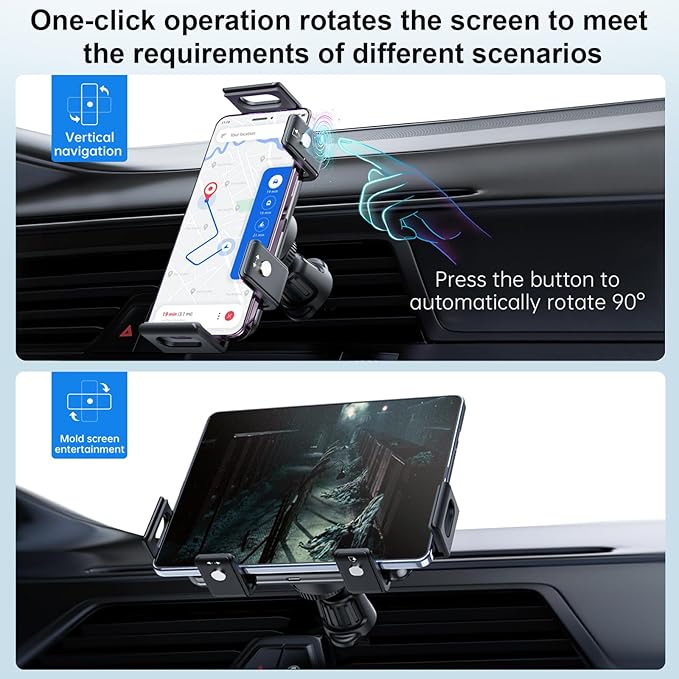New Generation Scalable and Rotatable 15W Dual Coil Mobile Phone Wireless Car Charger,for Samsung Galaxy Z fold/flip/S/Note,Apple iPhone 8~17,Google Pixel 4~9,Compatible with 90% of Car Vents