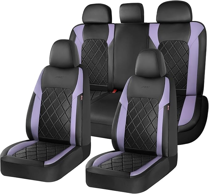 Coverado Car Seat Covers, Seat Covers Full Set, 5 Seats Automotive Seat Cover, Mesh Breathable Seat Protectors, Universal Fit for Most Cars
