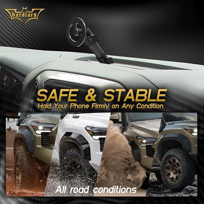 2024 2025 2026 Silverado 1500 Magnetic Phone Mount Compatible with 2019-2026 Chevy Silverado & 2019-2021 GMC Sierra Accessories Metal Cell Phone Holder Dash Platform Mount(No-Drill Installation)