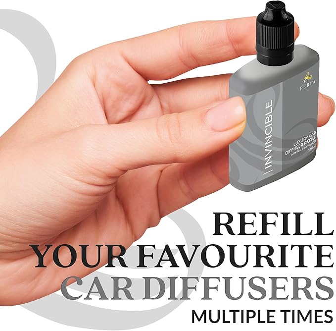 Inspired by Invitus Car Air Fresheners (Refill) | Premium Scented Air Fresheners for Men | 50ml Automotive Diffuser Oil Refill | 3 Months Freshener Long Lasting | Masculine Car Pefume by Perfa
