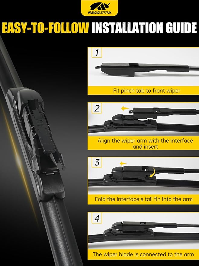 MIKKUPPA 28"/28"/13"/11" Windshield Wiper Blades Replacement for 2013-2019 Ford Escape - Original Factory Quality Front and Rear Wipers Blade Set for My Car - (Pack of 4)
