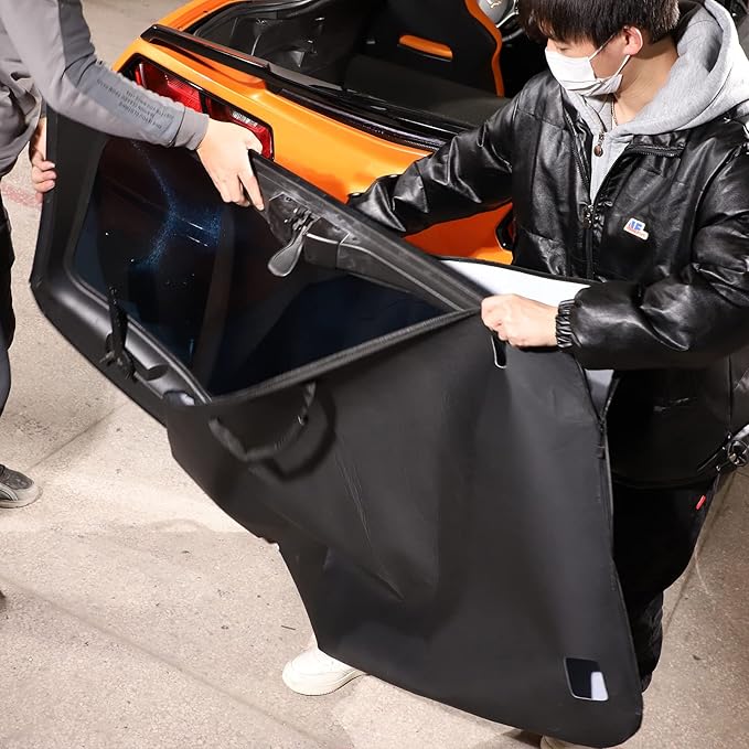 Hardtop Removable Roof Panel Storage Bag Compatible with Corvette C7 Stingray Coupe 2014 2015 2016 2017 2018 2019 (Manual Sunroof) Black Leather