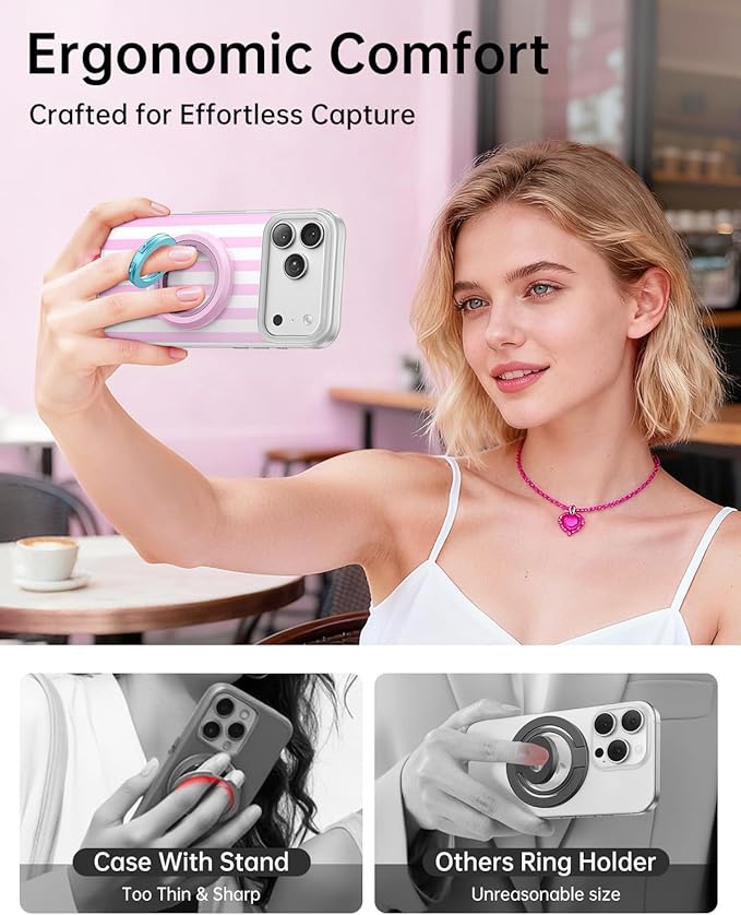 SYNCWIRE for MagSafe Phone Grip, Valentine's Galentine's Day Birthday Gifts for Her Women Mom Girlfriend Best Friends Sister Wife Teen Girl Magnetic Phone Ring Holder Kickstand