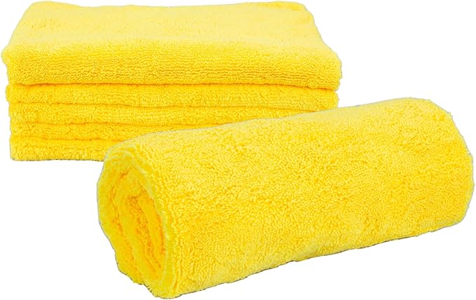 Maxshine 16" x 16" Universal 5-Piece Edgeless Microfiber Towel Set – Ultra Plush, Extra Absorbent 380GSM – Ideal for Car Wash, Home Cleaning & Pet Drying – Detailing Supplies