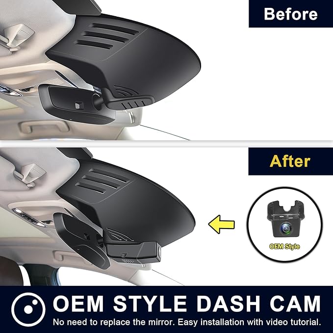 Mangoal Front 4K & Rear 1080P Dash Cam Custom for Volvo XC90 2016 2017 2018 2019 2020 2021 2022 (Model A),T5 T6 T8,Integrated OEM Look,UHD 2160P Video,WiFi & App,Easy to Install,128GB Card