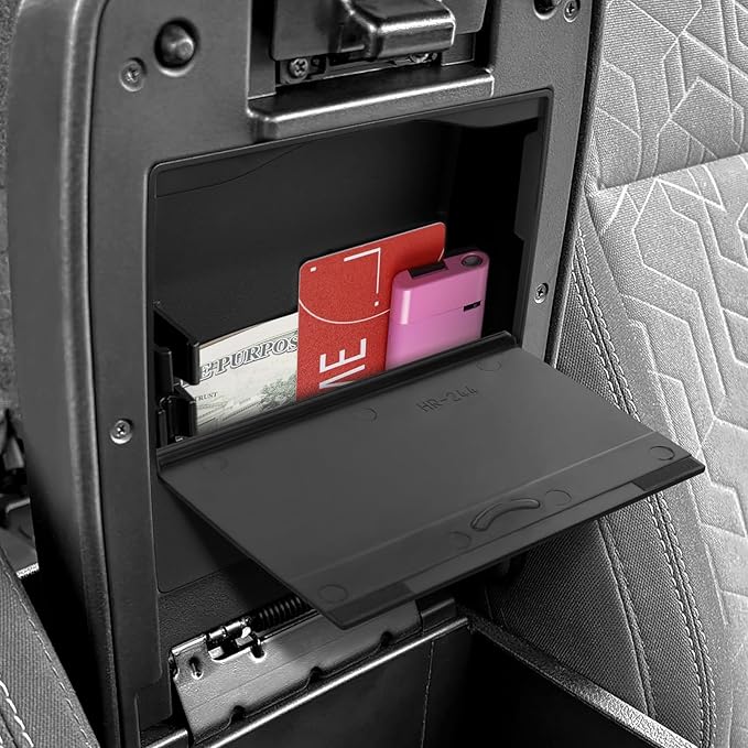 YOJOJOCO Center Console Hidden Box Organizer Compatible with Toyota 2016-2020 2021 2022 2023 Tacoma Accessories ABS Material Secret Compartment