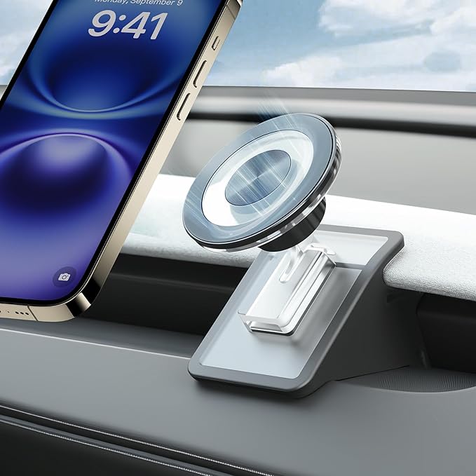 Phone Mount for Tesla New Model Y Juniper 2026 2025 Model 3 Highland Accessories Phone Holder Fit for All Phone MagSafe Car Mount [Strongest Magnet Power]