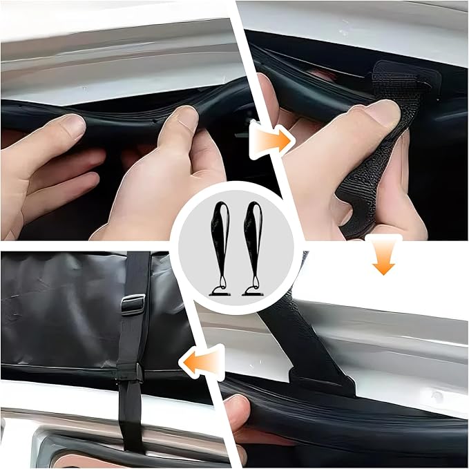Car Roof Bag, 20 Cubic Feet Rooftop Cargo Carrier, 600D Waterproof Car Top Luggage Storage Bag for All Vehicles SUV with/Without Rack, Include Anti-Slip Mat, 8 Reinforced Straps, 6 Door Hooks