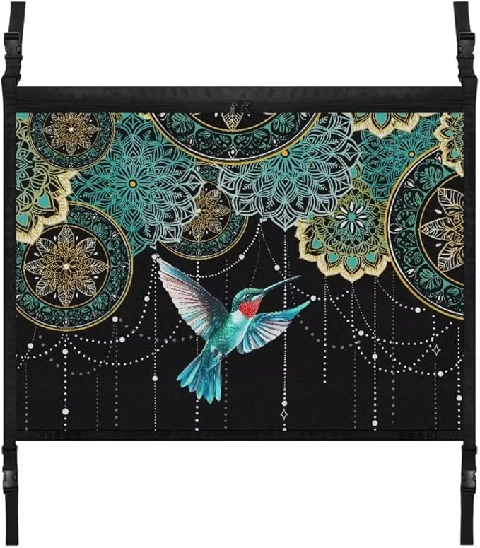 Blue Hummingbird Car Roof Storage Bag Car Roof Seat Organizer Multi-Purpose Car Bag Storage Box Organizer Pouch Pocket One Size Car Travel Accessories Suitable for Cars, SUVs