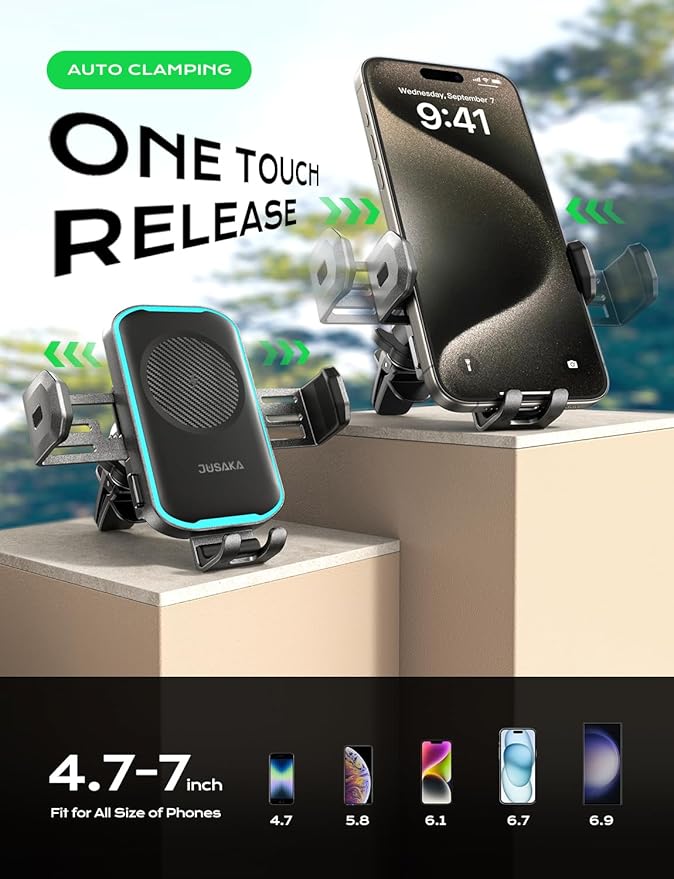 Wireless Car Charger,15W Fast Charging Auto Clamping Phone Holders for Your Car Compatible with iPhone 16/15/14/13, for Samsung Galaxy S24 Ultra S23 S22 S21, S20, S10+ (Black)