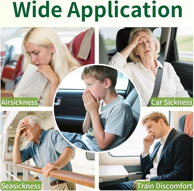 Motion Sickness Patches Non-Drowsy Formula Prevents Car, Airsick, Altitude Sickness, Sea & Motion Rides Travel Essentials for Adults & Kids Long-Lasting up to 72 Hours (36Pcs)