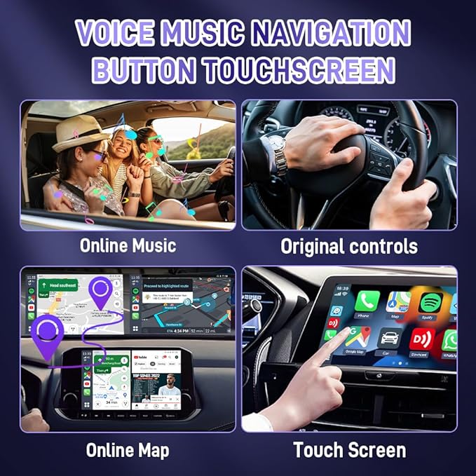 Wireless CarPlay Adapter CarlinKit 3 in 1 Ai Box Only for Wired CarPlay Touch Screen Cars, Support Android 13.0 System Wireless CarPlay Android Auto YouTube Netflix GPS+Glonass - CPC200-Tbox LED