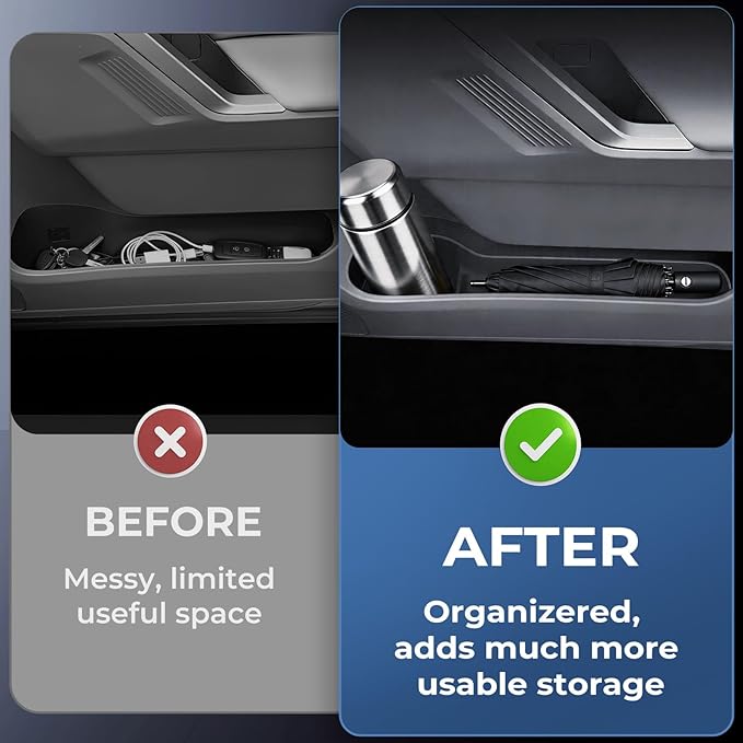 4PCS Door Side Organizer Storage Tray for Toyota RAV4 Interior Accessories, Front & Rear Door Storage Insert Tray for 2026 RAV 4, Black