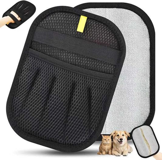 Static Pet Hair Remover Gloves, Reusable Electrostatic Pet Cat Dog Hair Removal Grooming Gloves Brush Tool for Couch, Furniture, Carpet, Car Seat (1 Pack Finger Style)