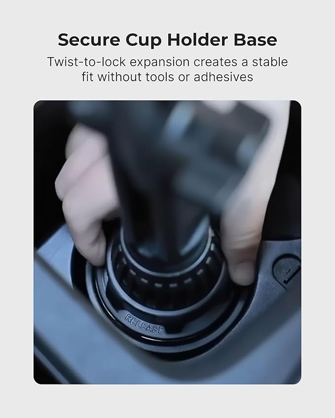 MagSafe 15W Fast Wireless Car Charger Cup Holder Mount, Compatible with iPhone Air/17/16/15/14/13/12 & Galaxy Phones, Strong Magnets for Secure Hold, Easy Installation