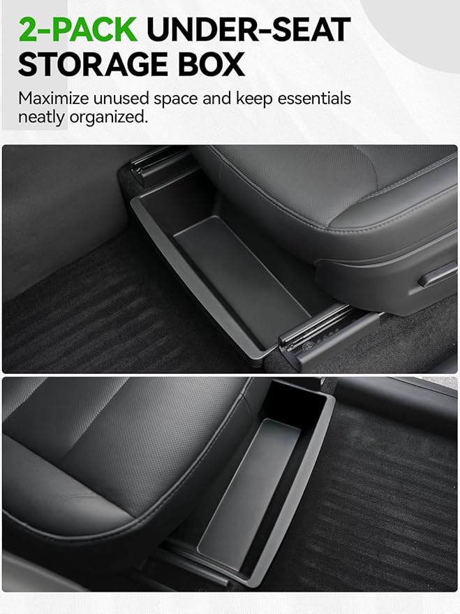 10PCS Center Console Organizer Tray for 2025 2026 Tesla Model Y Juniper Accessories, Under Seat Storage Armrest Hidden Storage Box Cup Holder Charger Pad for Tesla Model Y Juniper (Not fit Standard)