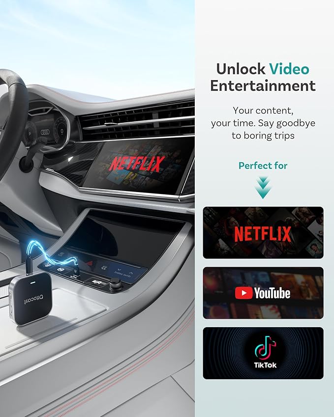 OTTOCAST Magic CarPlay Box 3-in-1 Wireless CarPlay Adapter for iPhone & Android Auto with YouTube Netflix TikTok+,Plug & Play,Auto Bluetooth Connection, Supports SIM & TF Card,App Download,E2