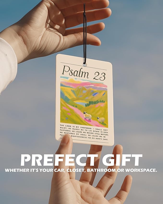 Jesus Christian Cologne Car Air Freshener 4 Pcs, Colorful Floral Religious Hanging Air Freshener for Cars Bathroom Dorm Books Decor, Jesus Christian Accessories Gifts for Women Men